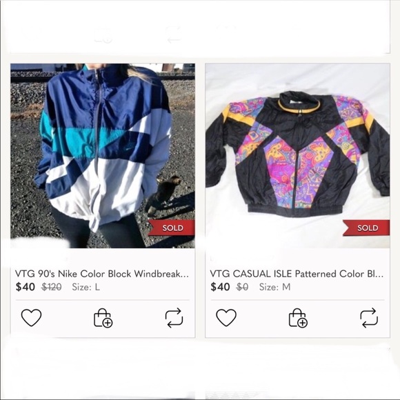 VTG JACKET COLOR BLOCK SILVER THREADS 1X WINDBREAKER - Picture 11 of 11